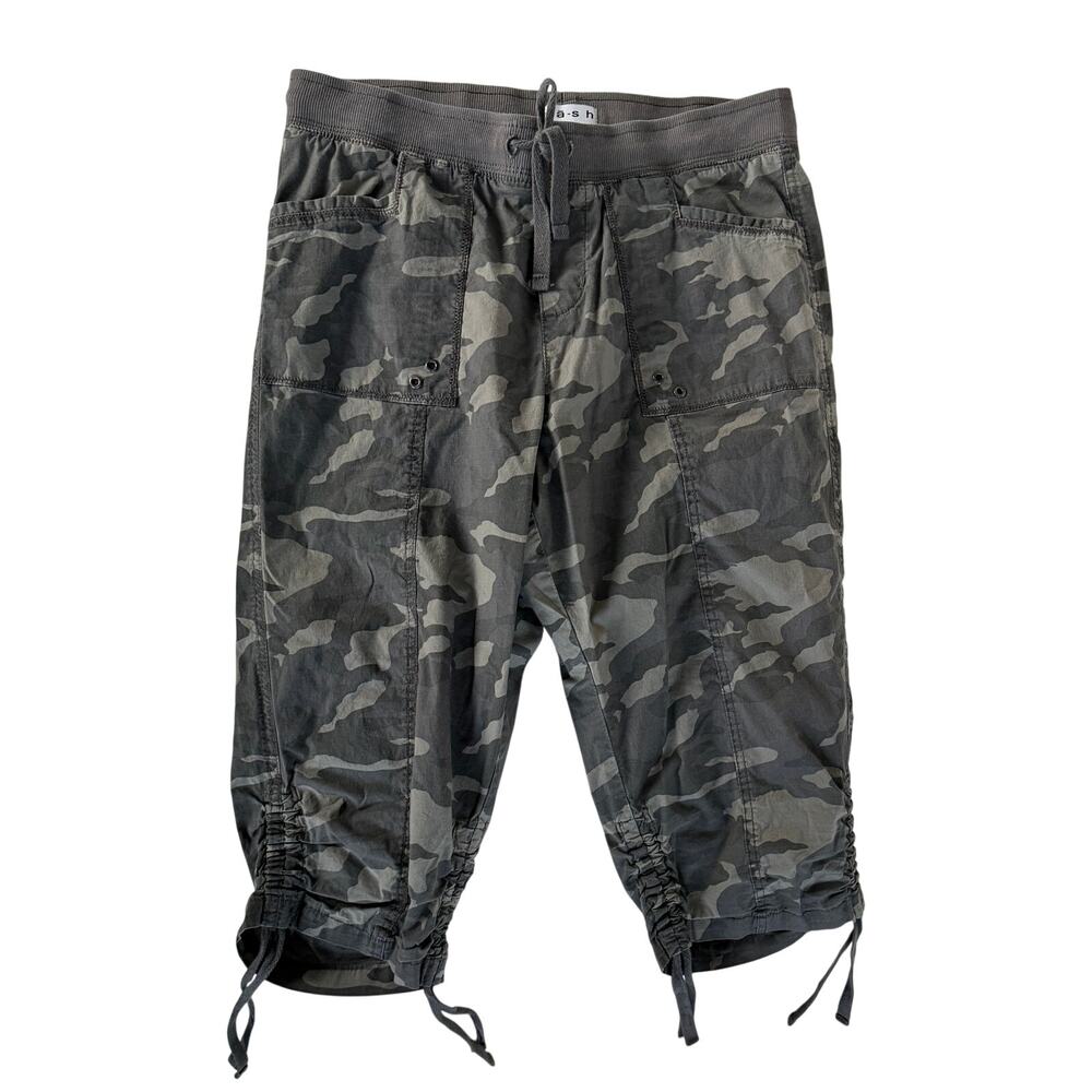 da-sh Y2K Camo Cargo Capri Pants Drawstring Hem M